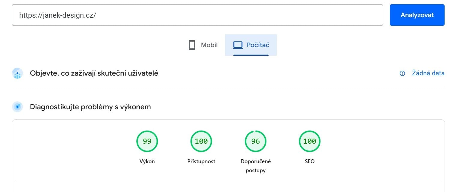 janekdesign - PageSpeed Insights